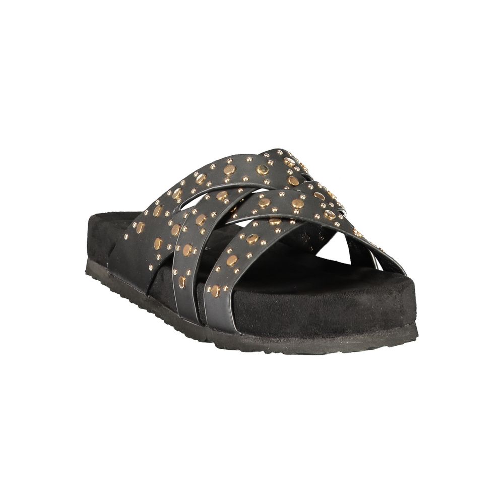 Laura Biagiotti Schwarze Polyethylen-Sandale