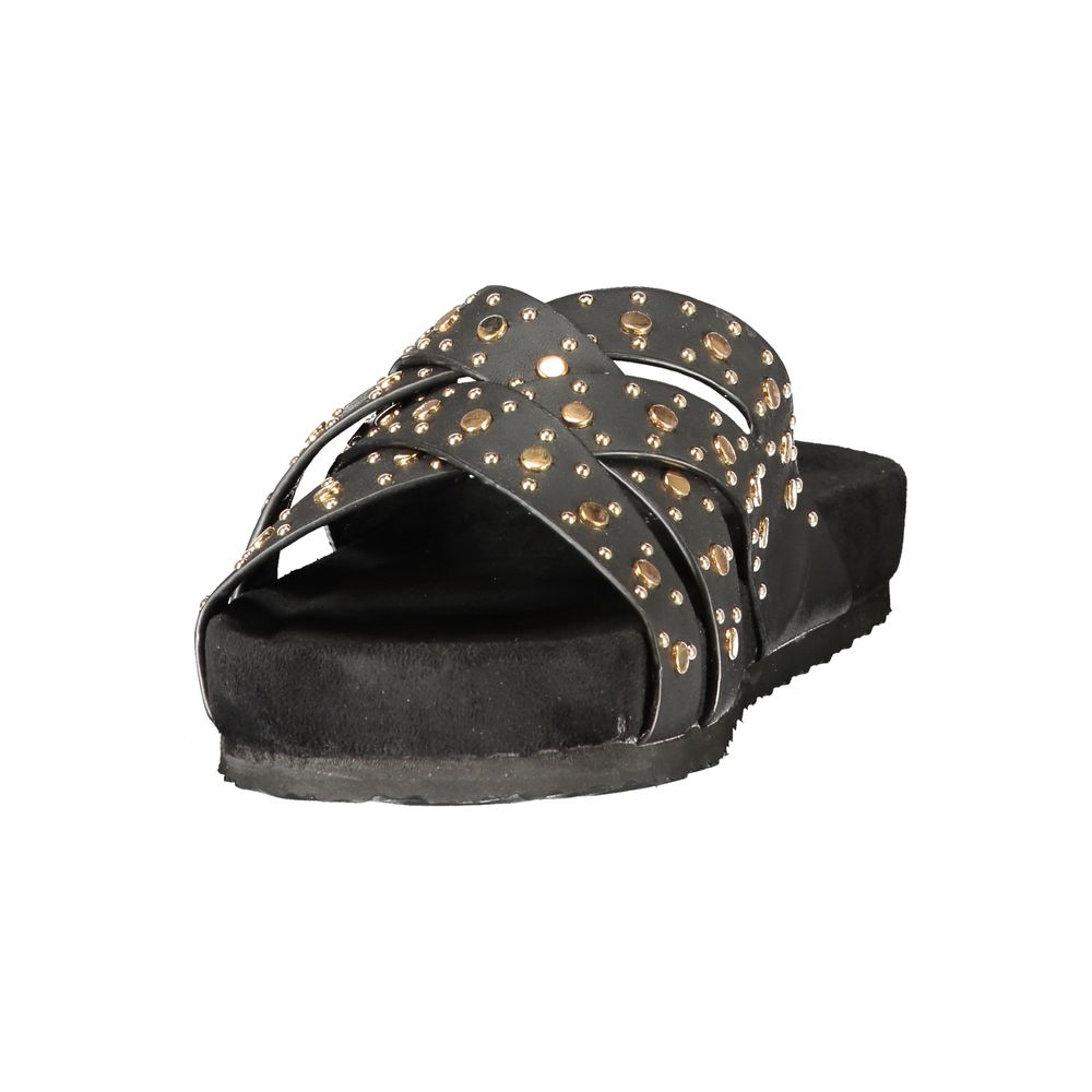 Laura Biagiotti Schwarze Polyethylen-Sandale