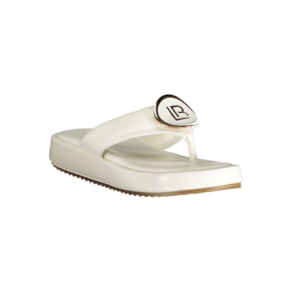 Laura Biagiotti Weiße Damen-Sandalen aus Polyurethan