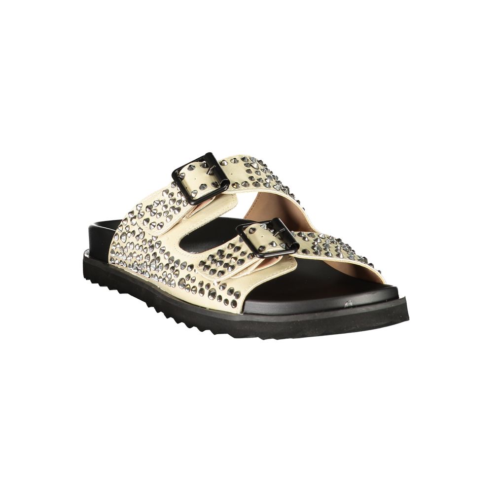 Laura Biagiotti Beige Polyurethan Damen-Slipper