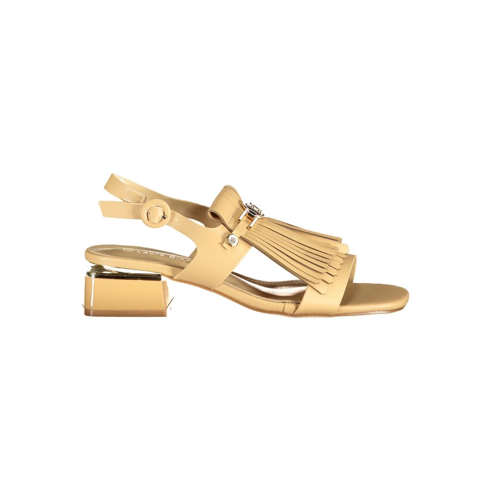 Laura Biagiotti Beige Polyurethan Sandale für Damen
