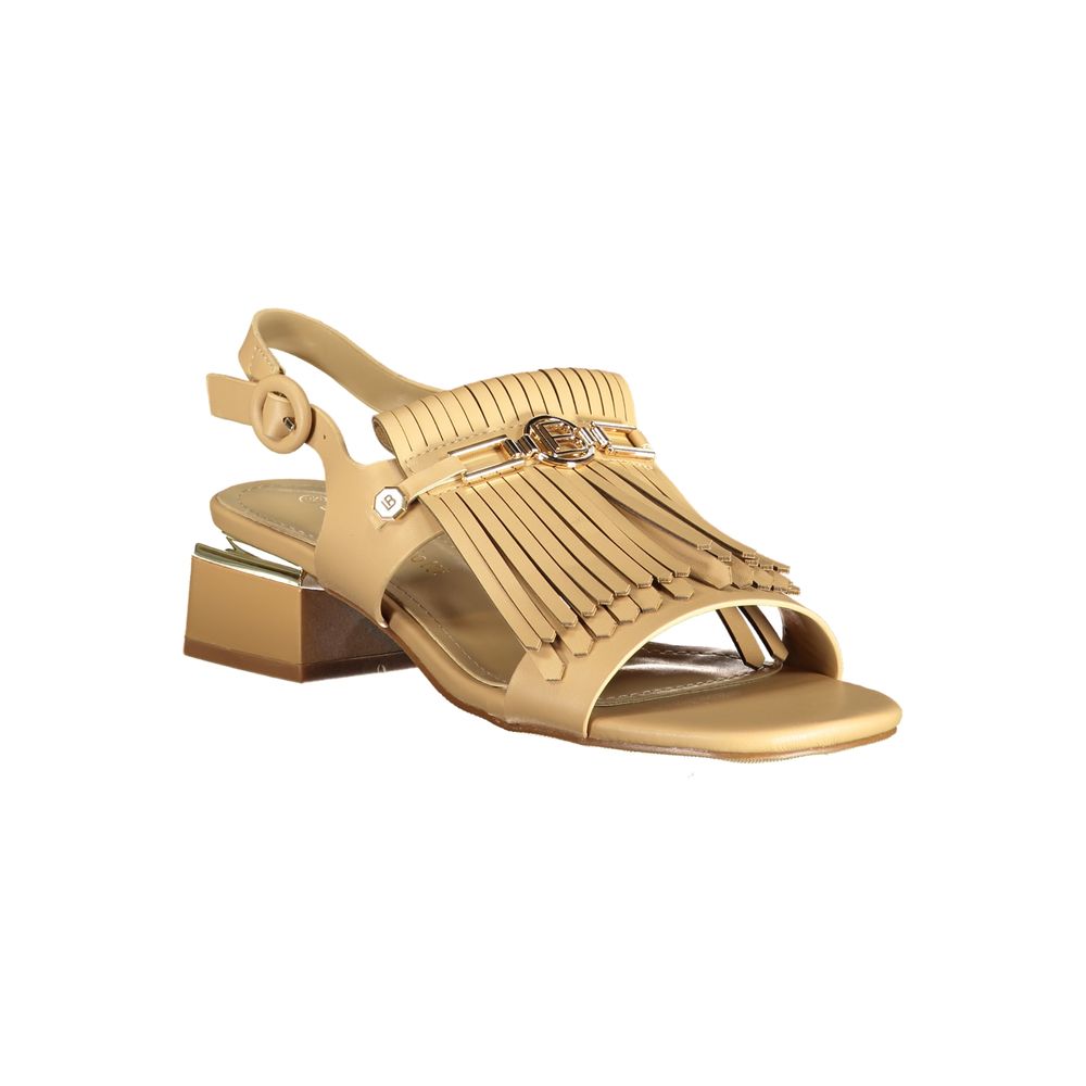 Laura Biagiotti Beige Polyurethan Sandale für Damen