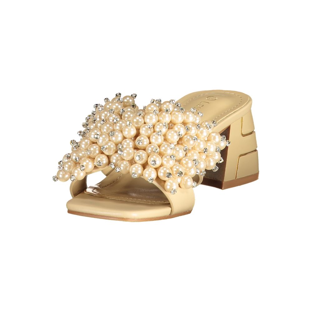Laura Biagiotti Beige Polyurethan Sandale für Damen