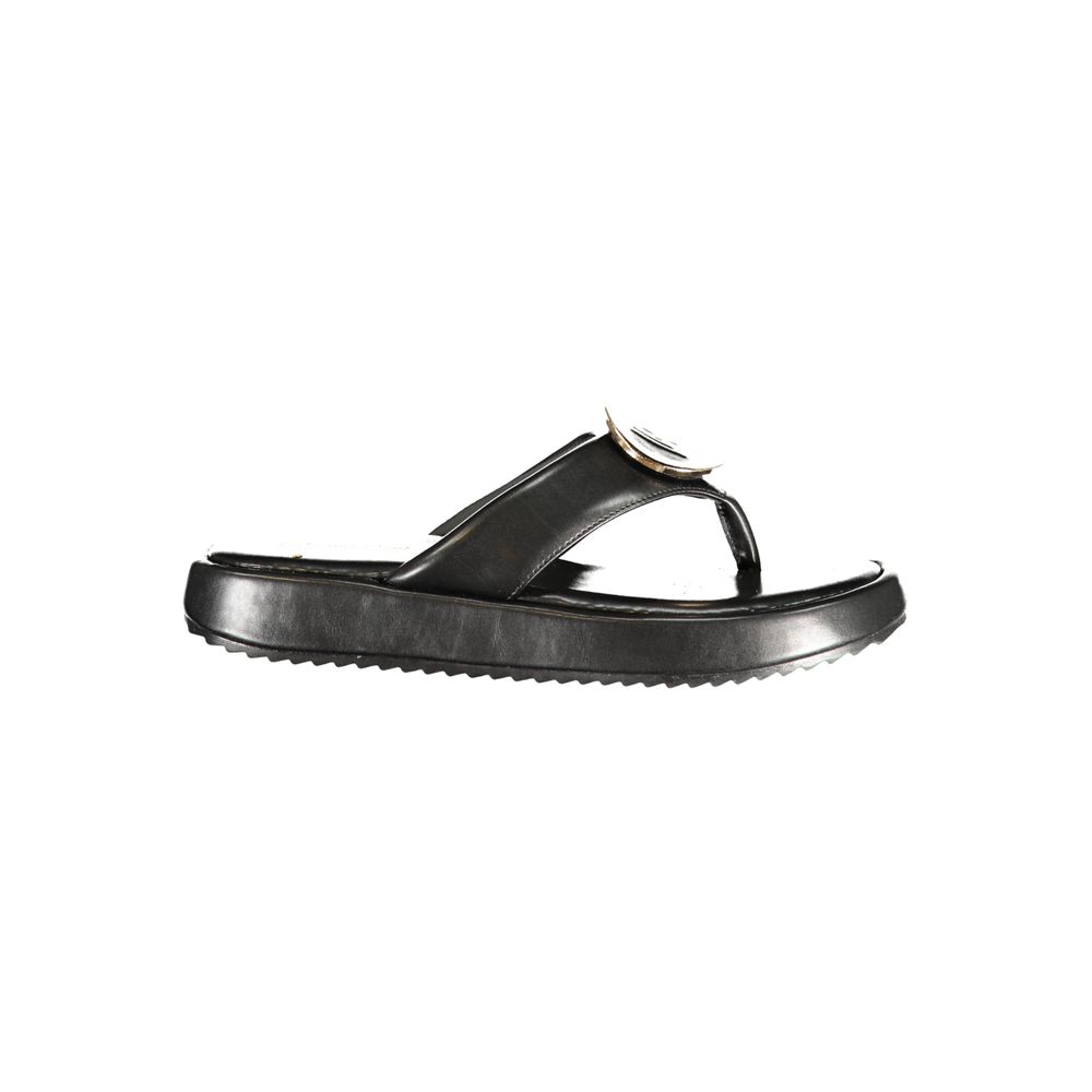 Laura Biagiotti Schwarze Polyethylen-Sandale