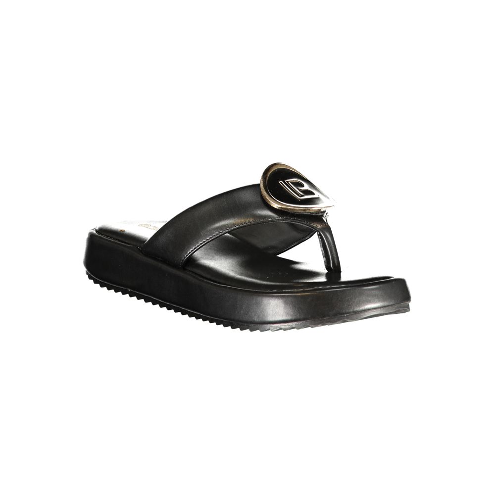 Laura Biagiotti Schwarze Polyethylen-Sandale