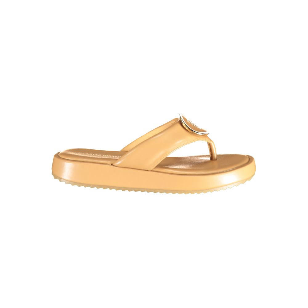 Laura Biagiotti Beige Polyurethan Sandale für Damen