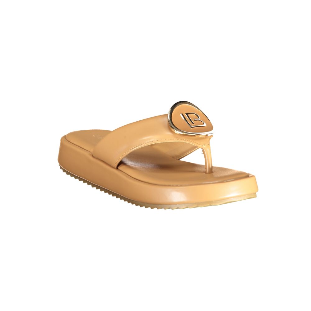 Laura Biagiotti Beige Polyurethan Sandale für Damen