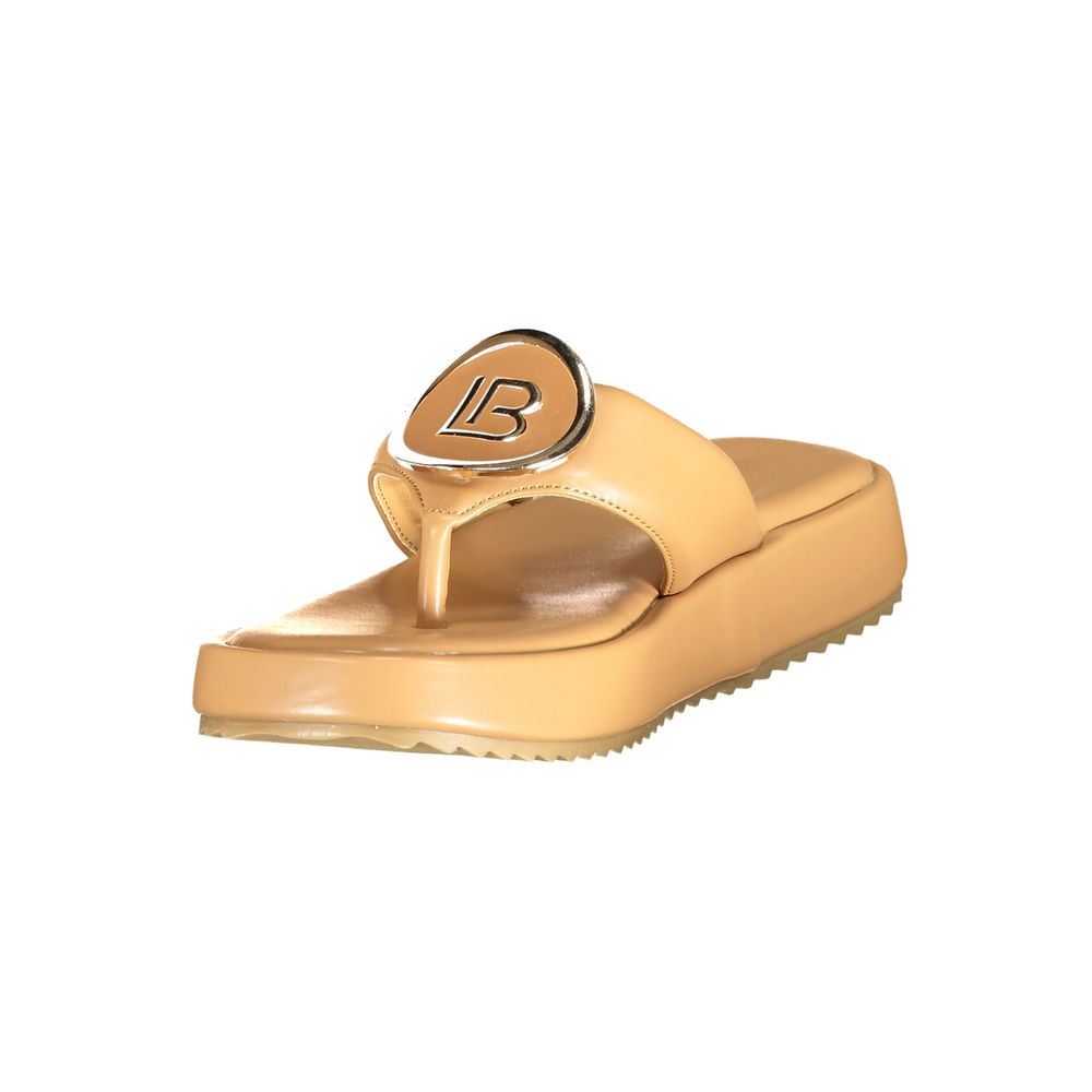 Laura Biagiotti Beige Polyurethan Sandale für Damen