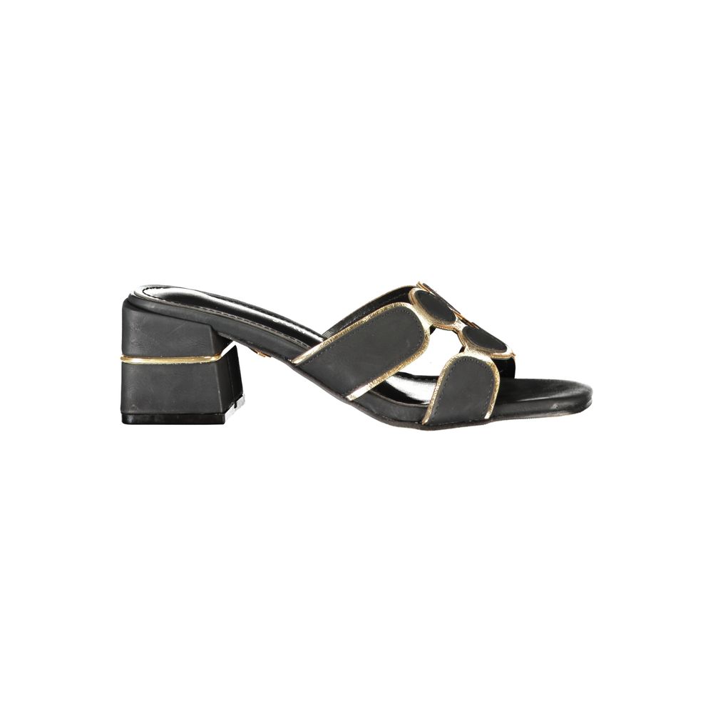 Laura Biagiotti Schwarze Plateau-Sandalen aus Polyethylen