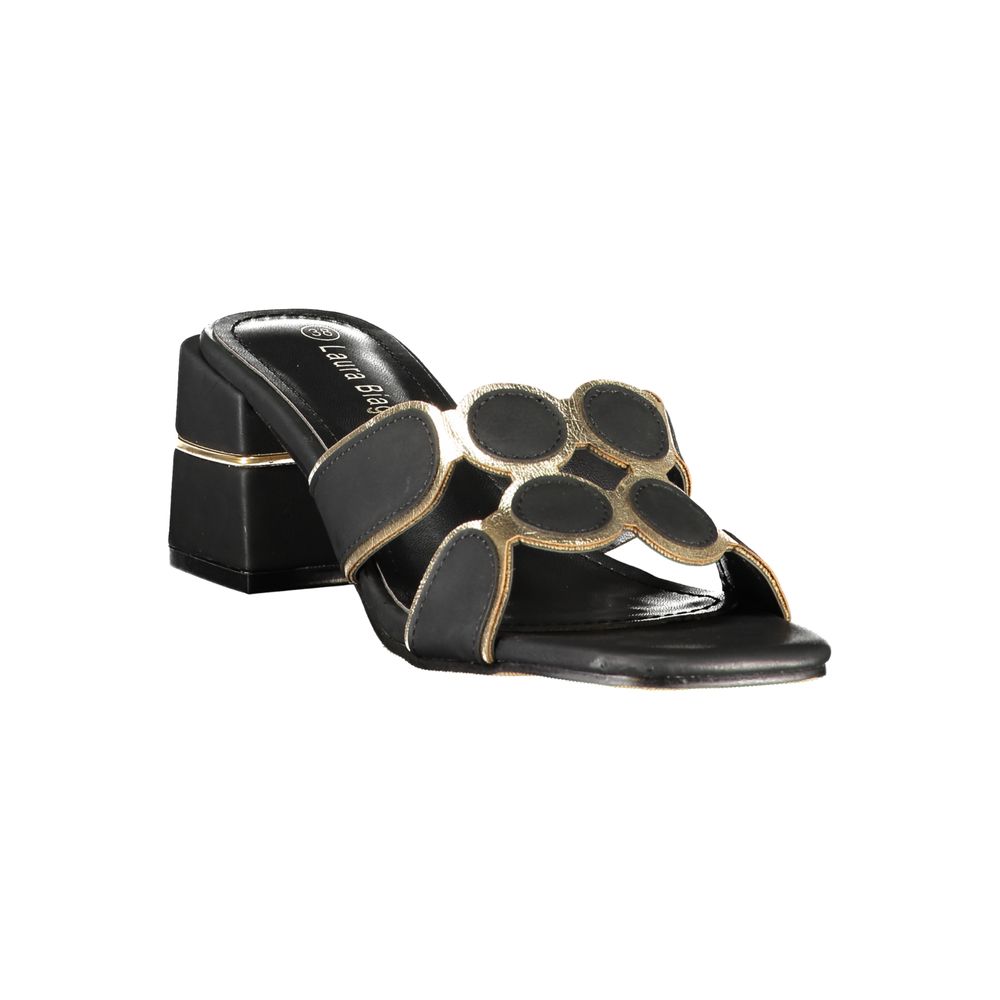 Laura Biagiotti Schwarze Plateau-Sandalen aus Polyethylen
