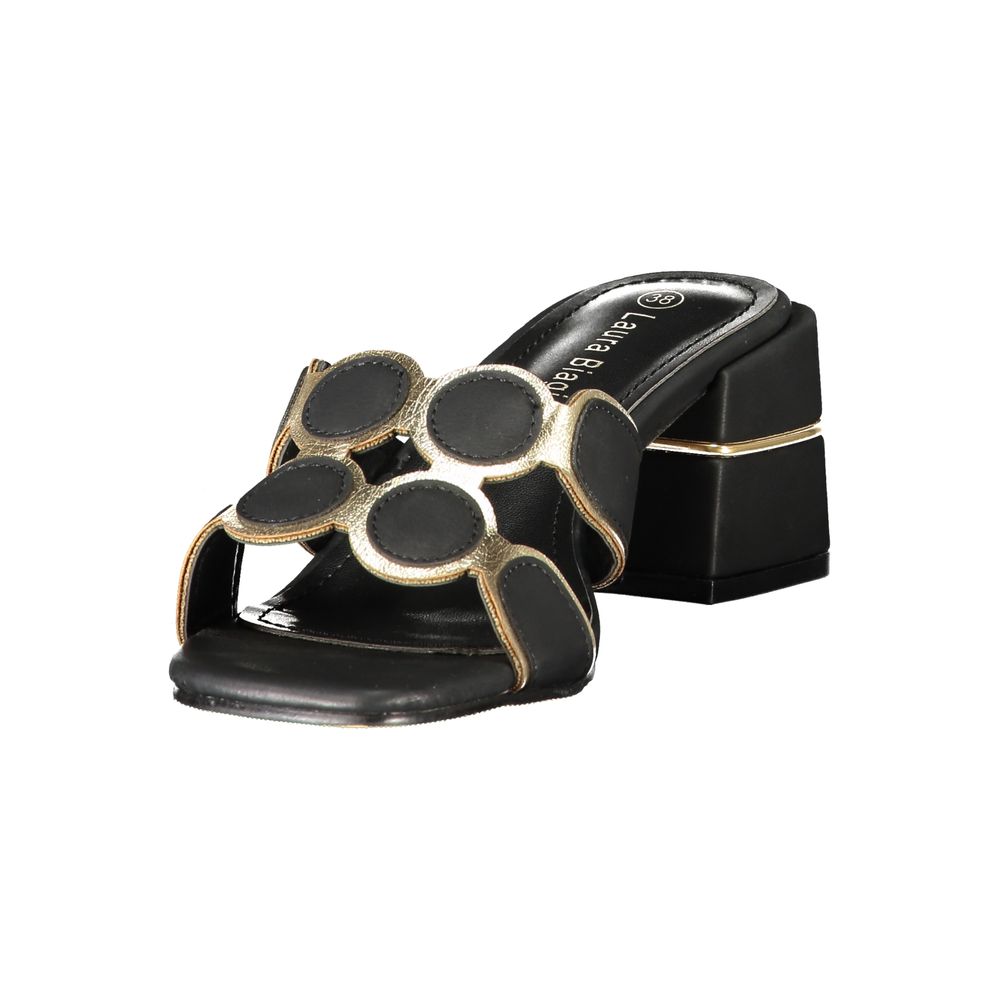 Laura Biagiotti Schwarze Plateau-Sandalen aus Polyethylen