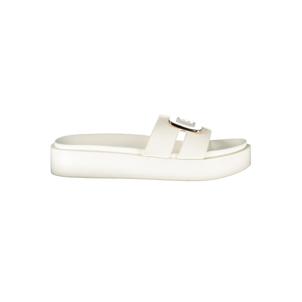 Laura Biagiotti Bianco Polyurethan-Sandalen für Damen