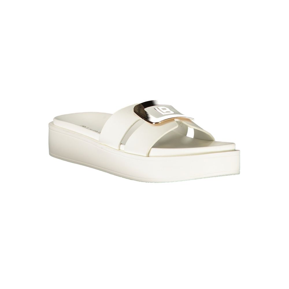 Laura Biagiotti Bianco Polyurethan-Sandalen für Damen