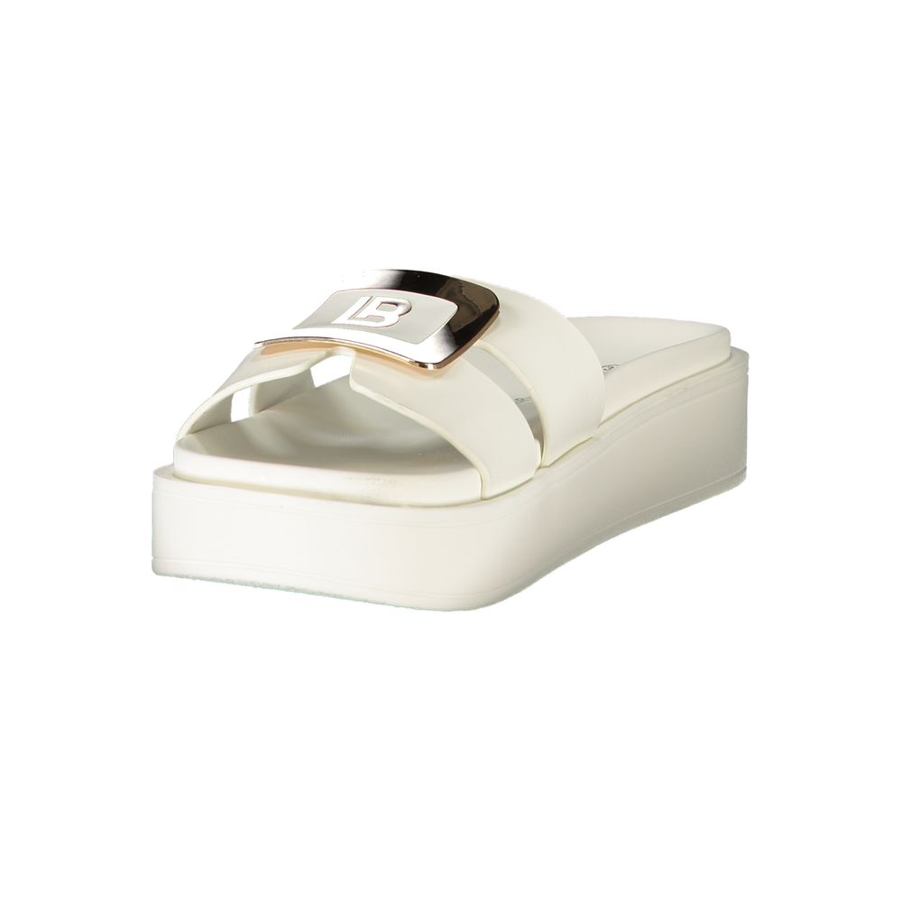 Laura Biagiotti Bianco Polyurethan-Sandalen für Damen