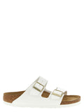 Birkenstock Weiße Pantoletten aus Kunstleder