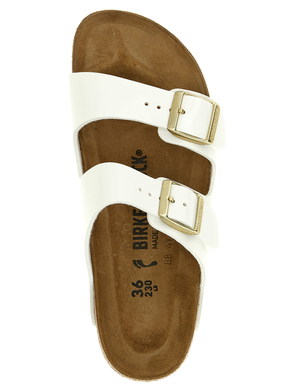 Birkenstock Weiße Pantoletten aus Kunstleder