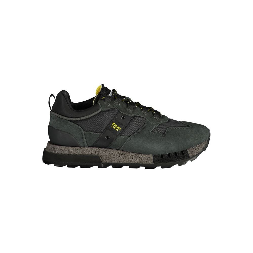 Baskets basses noires et bleues en polyéthylène pour homme