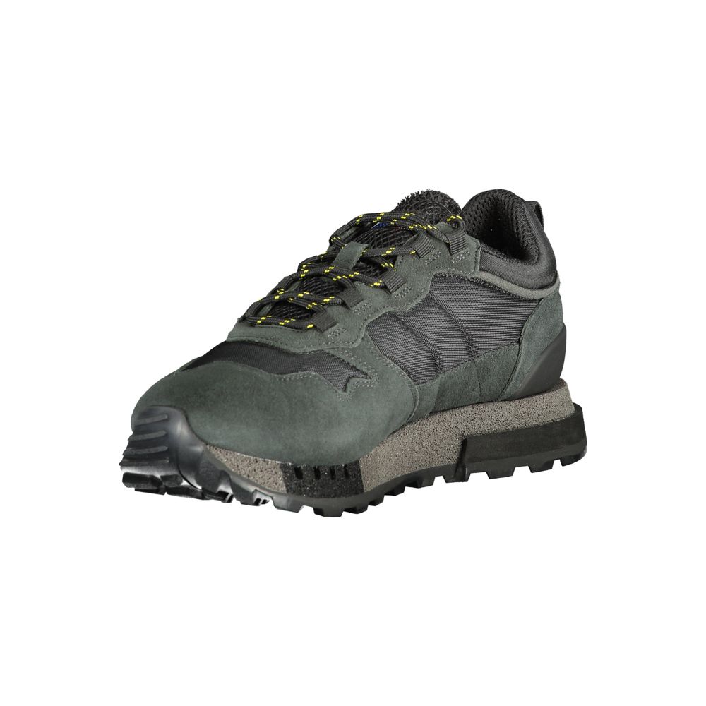 Baskets basses noires et bleues en polyéthylène pour homme