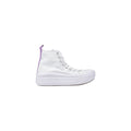 Baskets compensées en toile blanches Converse
