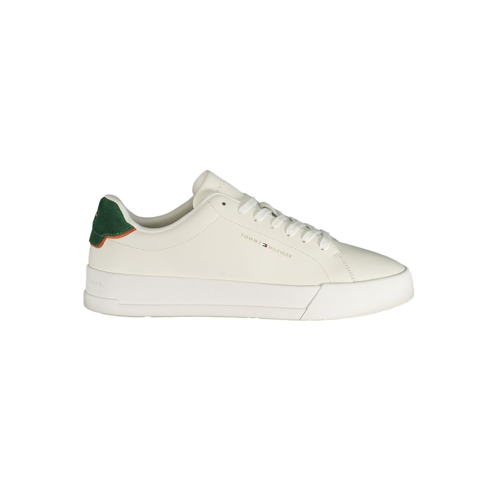 Tommy Hilfiger Men's White Polyurethane Sneakers