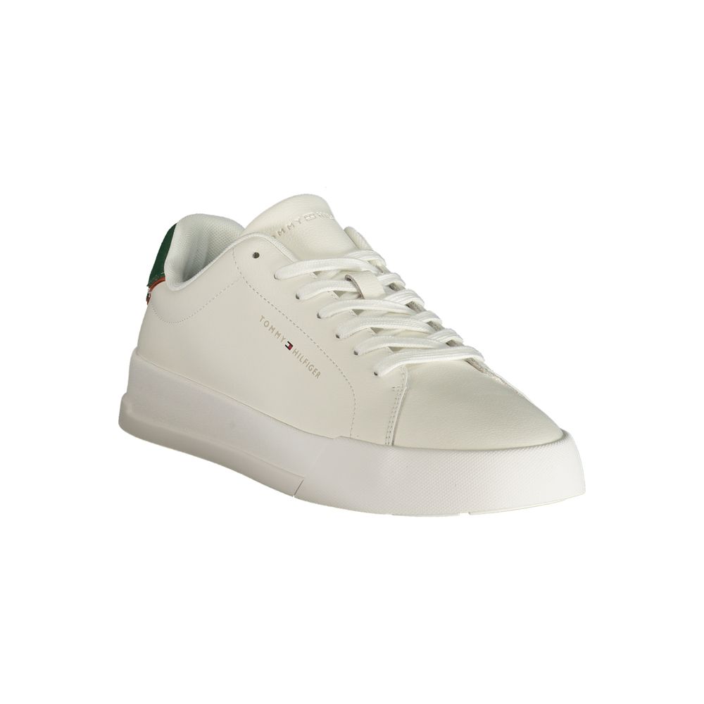 Tommy Hilfiger Men's White Polyurethane Sneakers