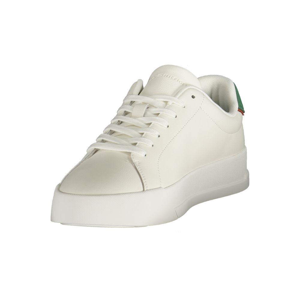Tommy Hilfiger Men's White Polyurethane Sneakers