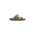 Birkenstock Graue synthetische Sandalen mit flachem Absatz