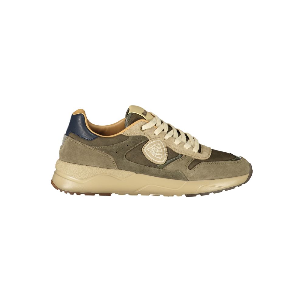 Blauer Grüner Polyester Sneaker