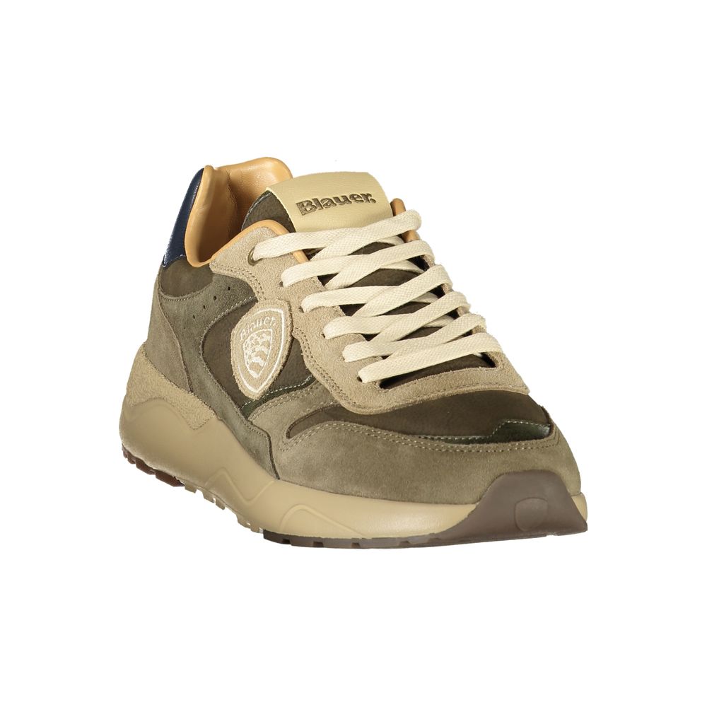Blauer Grüner Polyester Sneaker