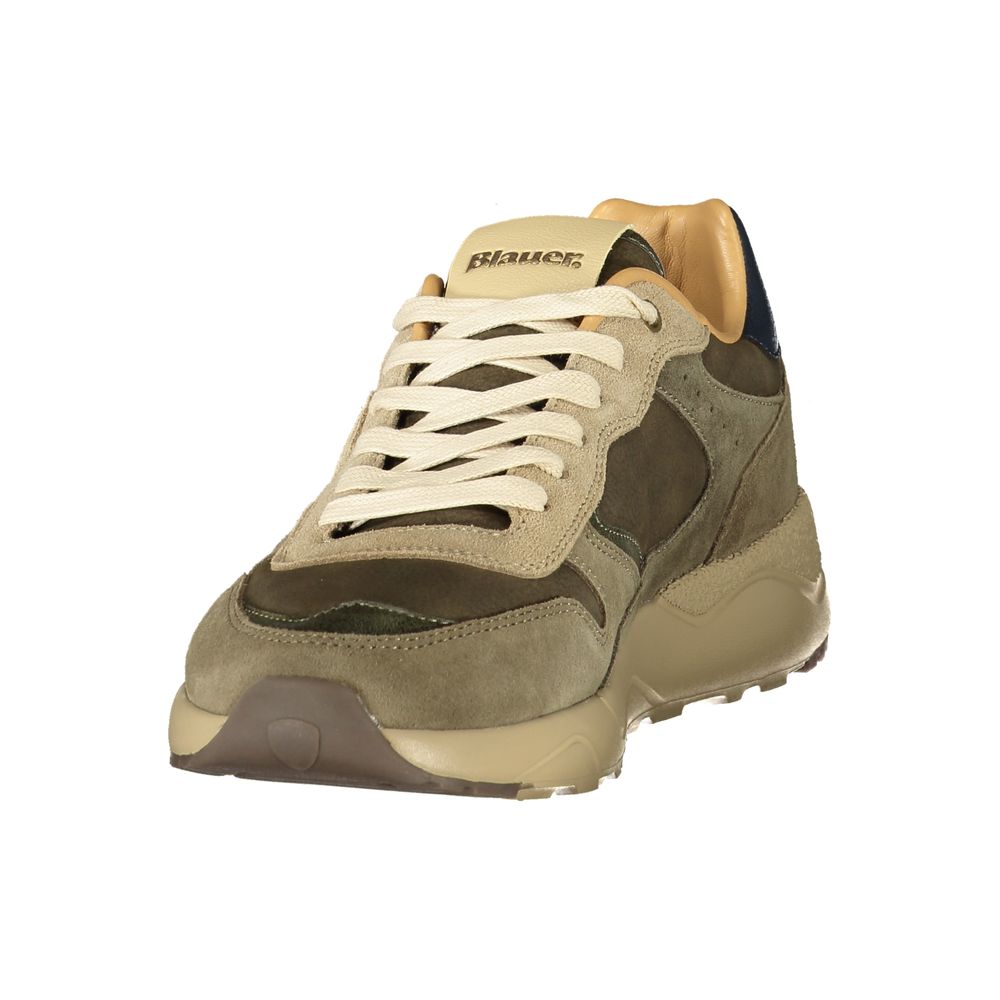 Blauer Grüner Polyester Sneaker