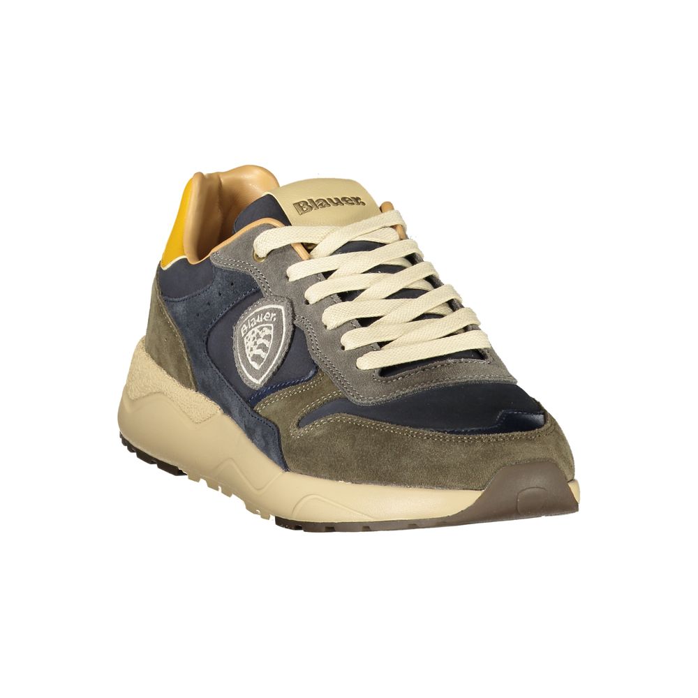 Blauer Grüner Polyester Sneaker