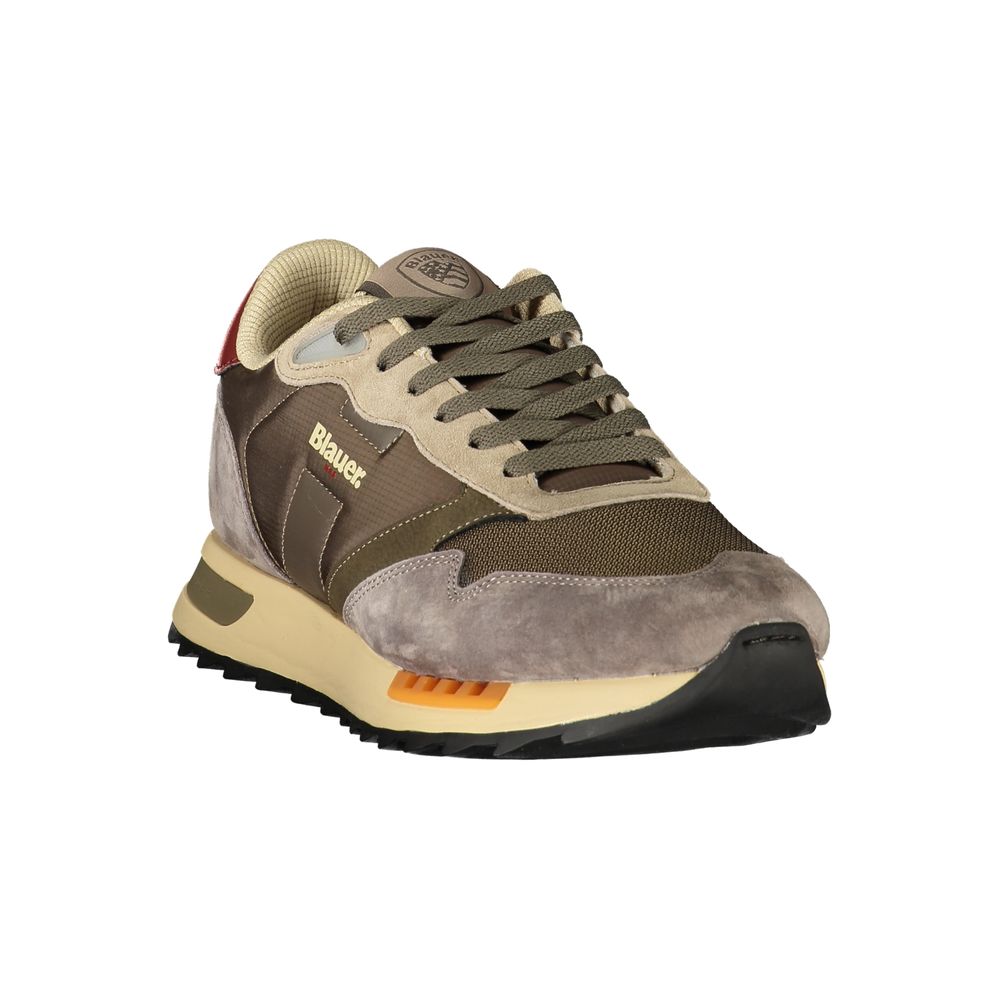 Blauer Grüner Polyester Sneaker