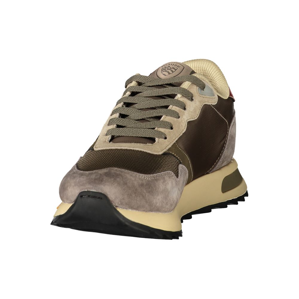 Blauer Grüner Polyester Sneaker