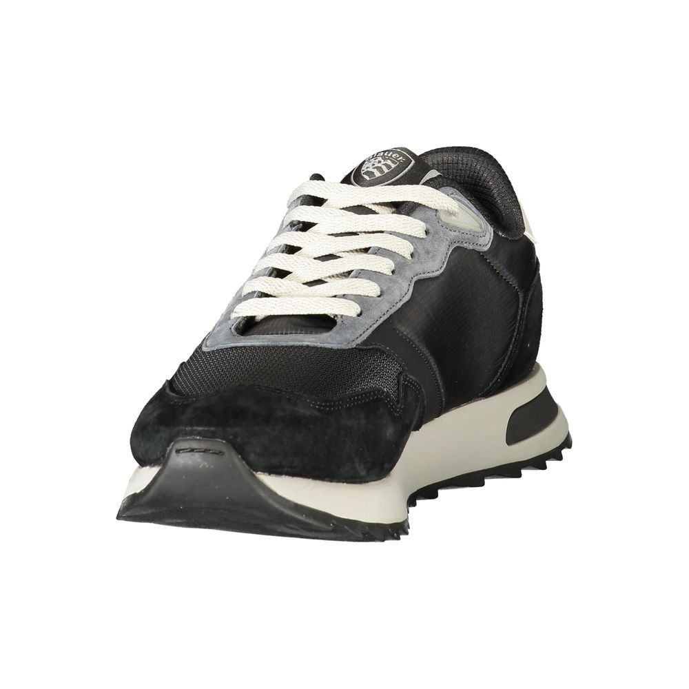 Blauer Schwarze Sneaker aus Polyester für sportliche Looks