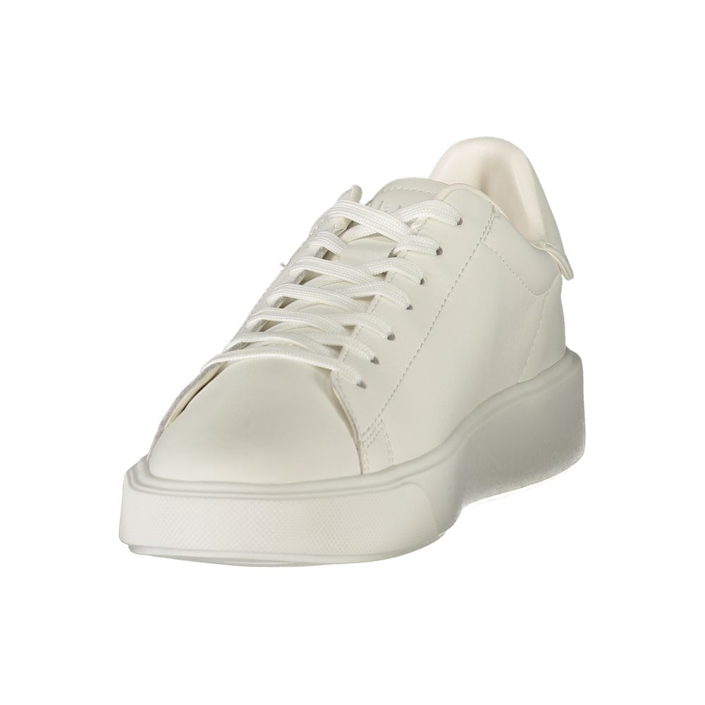 Blauer Weiße Sneaker aus Polyester im Athletic-Stil