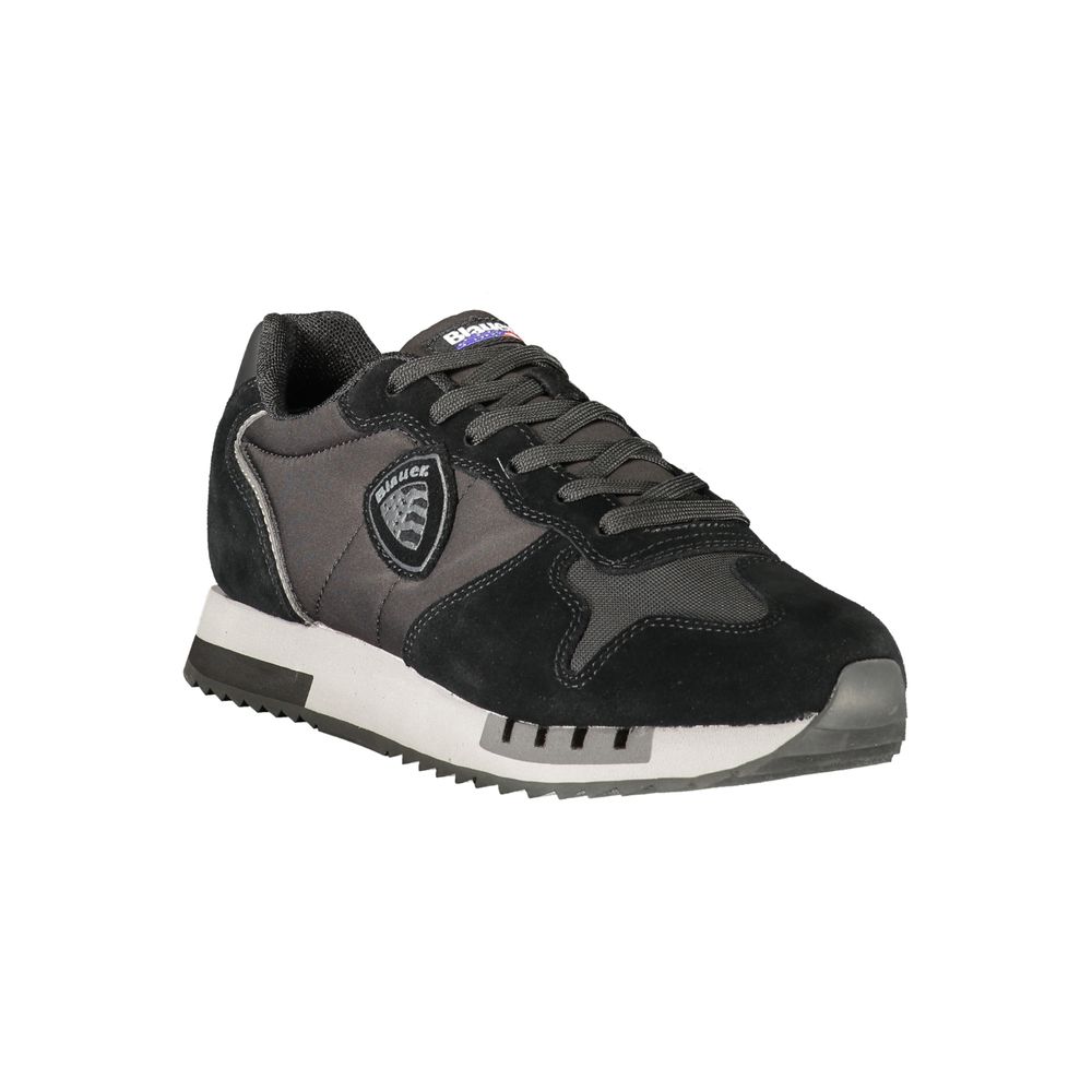 Blauer Schwarze Sneaker aus Polyester für sportliche Looks