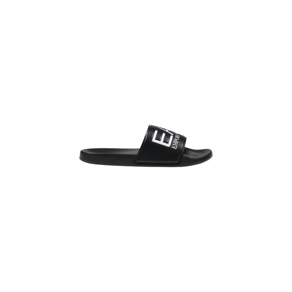 EA7 Emporio Armani Schwarze und weiße PVC-Slipper