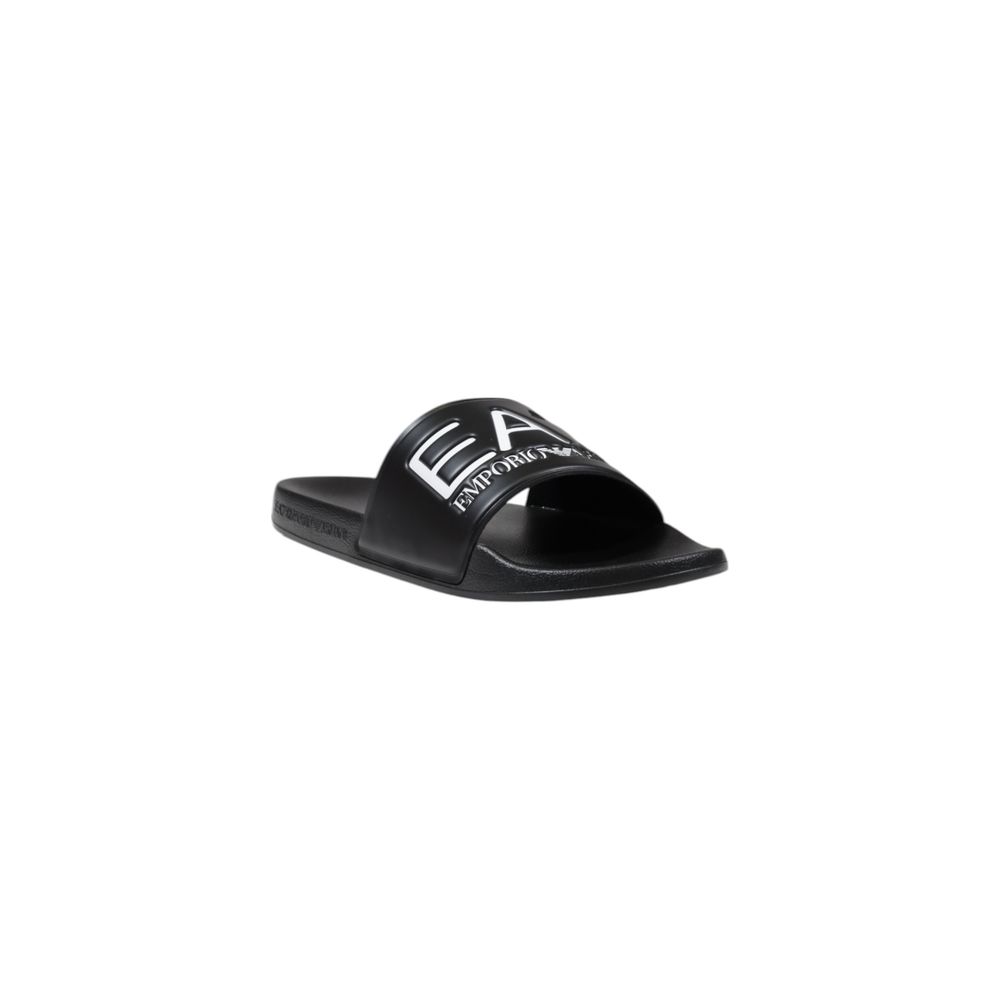 EA7 Emporio Armani Schwarze und weiße PVC-Slipper