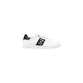 EA7 Emporio Armani Black and White Leather Low-Top Sneakers