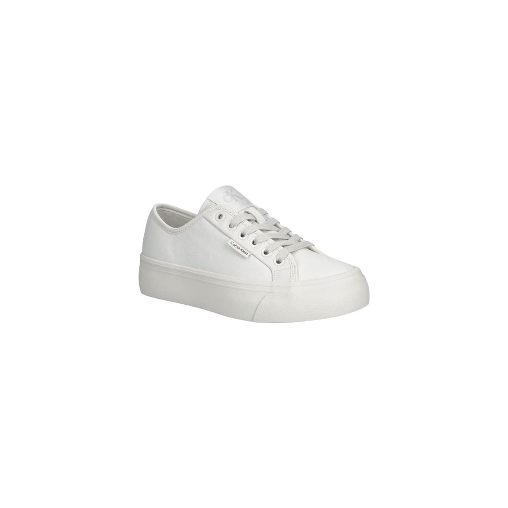 Baskets en cuir blanc Calvin Klein Jeans
