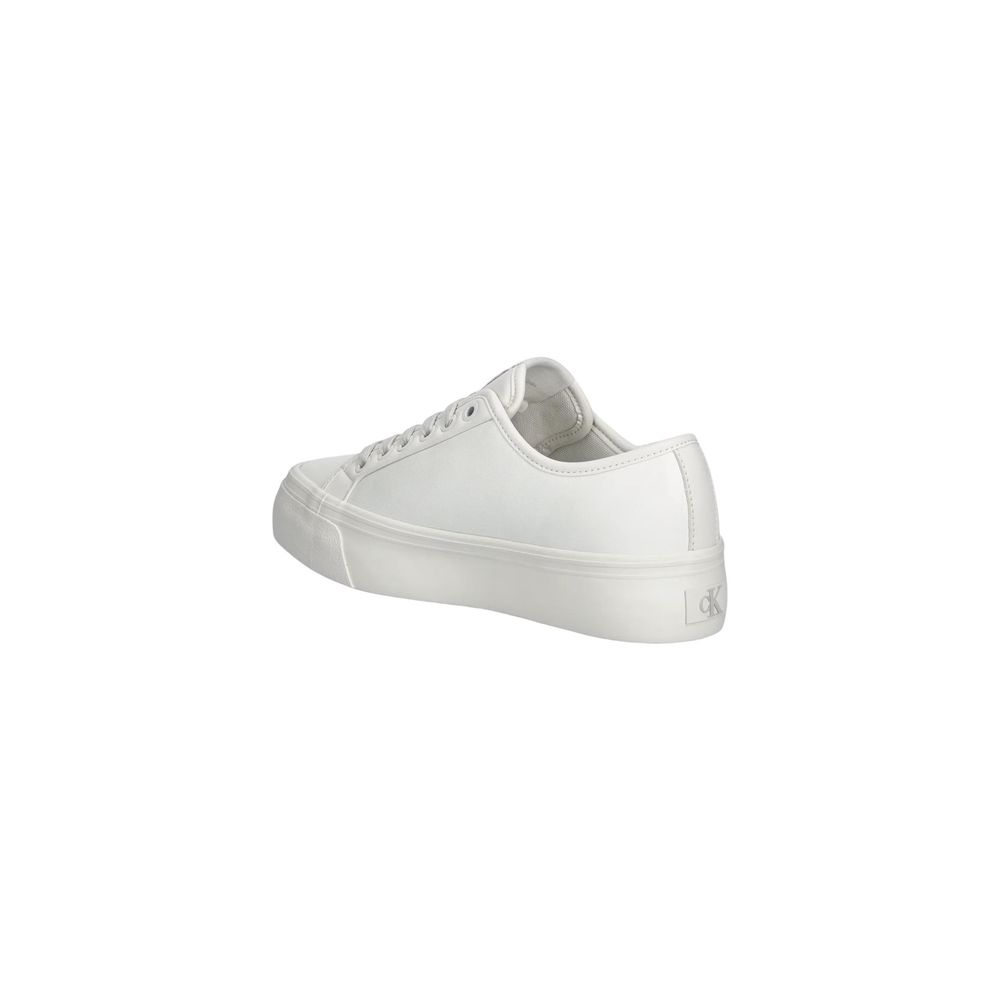 Baskets en cuir blanc Calvin Klein Jeans