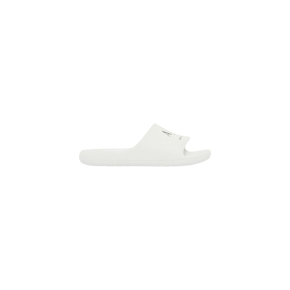 Armani Exchange Schwarze und weiße EVA-Slipper