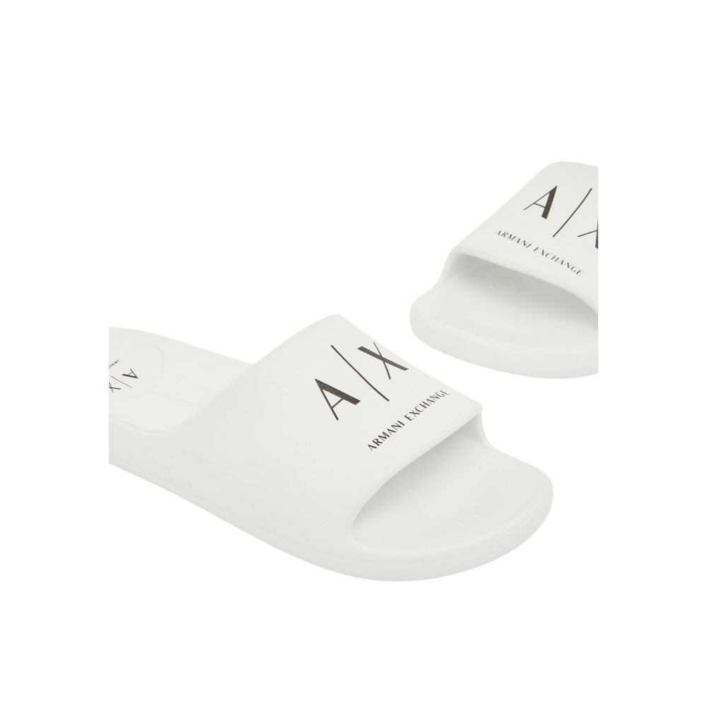Armani Exchange Schwarze und weiße EVA-Slipper