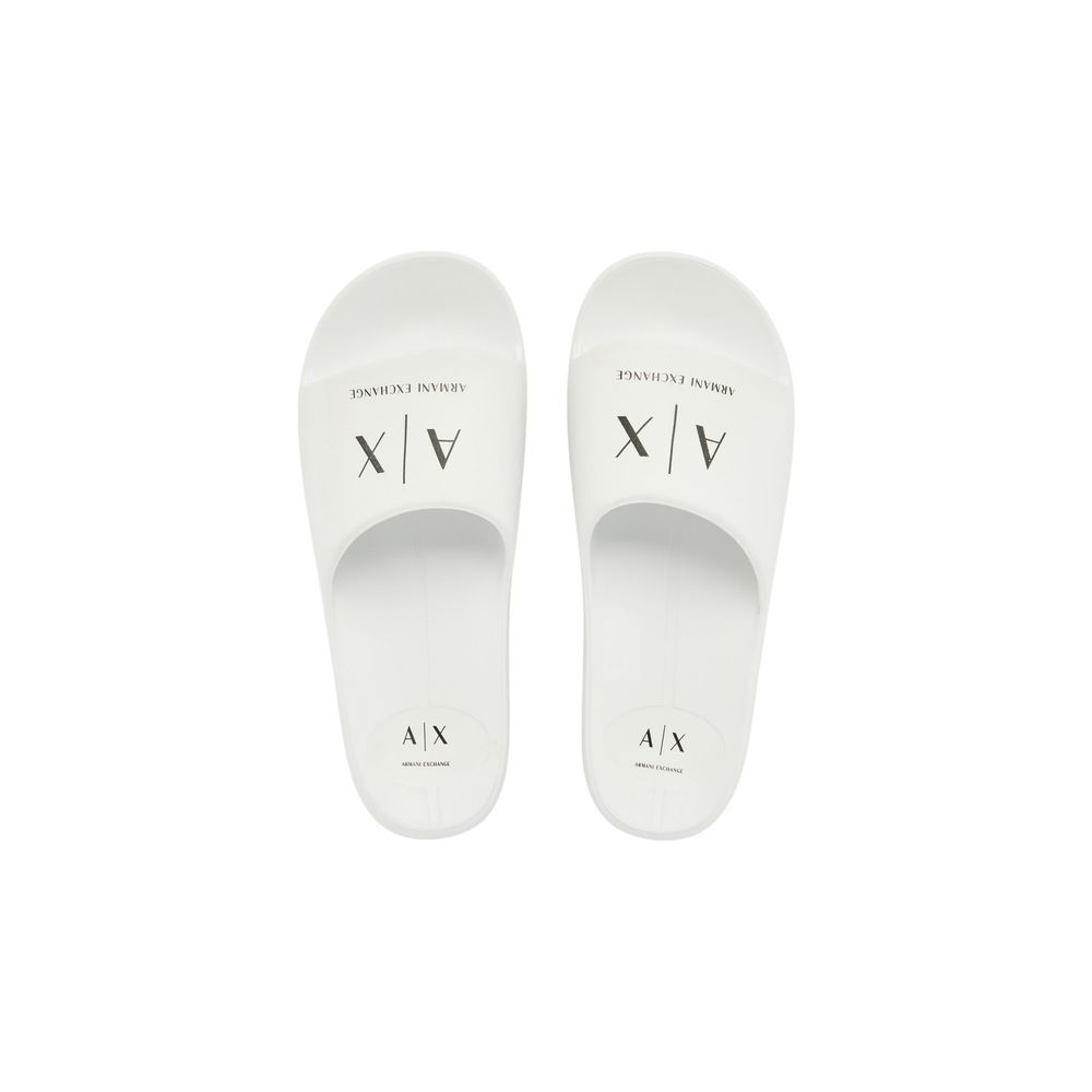 Armani Exchange Schwarze und weiße EVA-Slipper