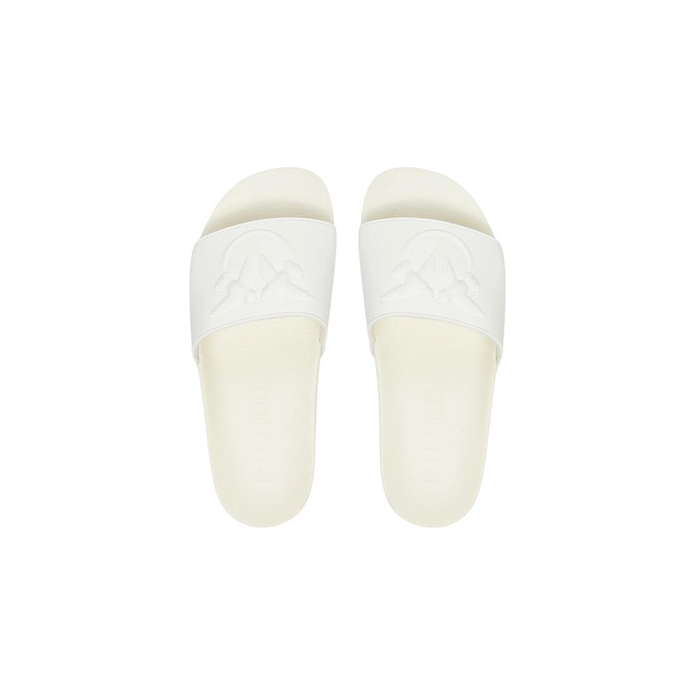 PINKO Weiße PVC-Slipper