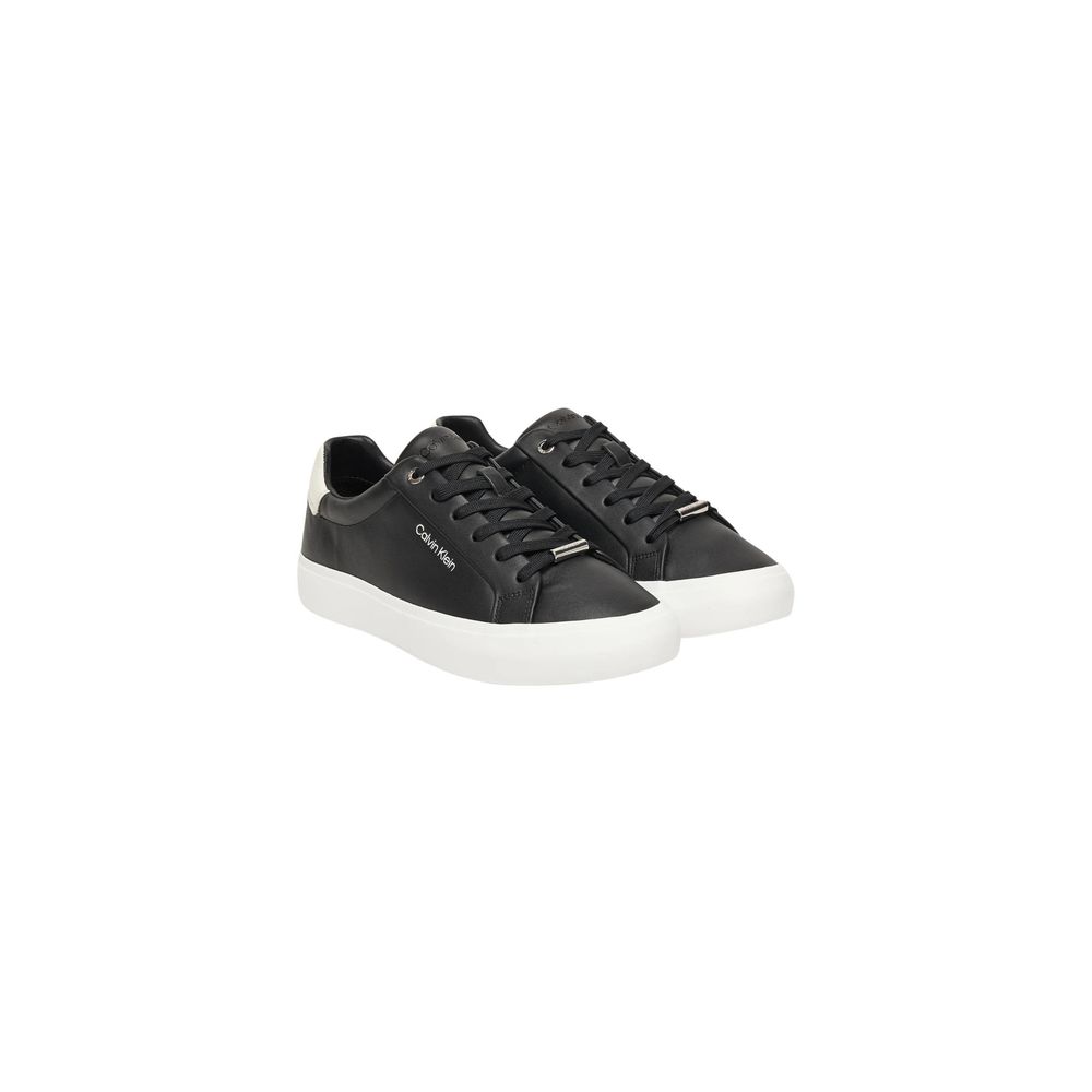 Calvin Klein Baskets basses en cuir noir