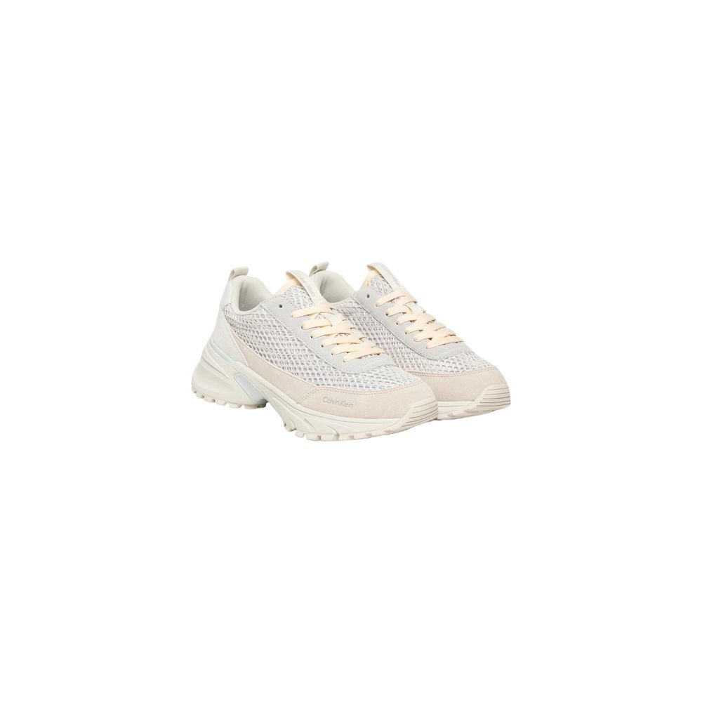 Calvin Klein Jeans Beige Leder Chunky Sneaker
