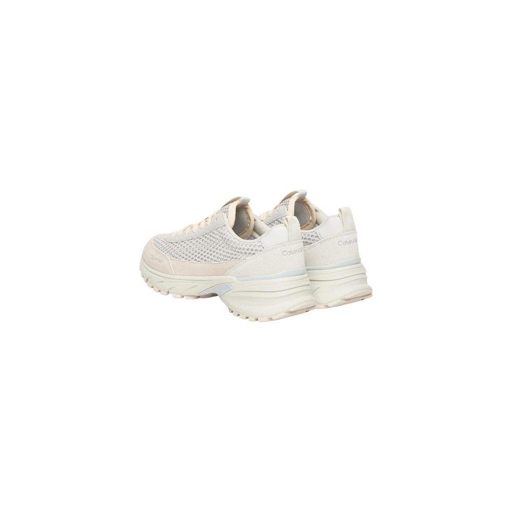 Baskets chunky en cuir beige Calvin Klein Jeans