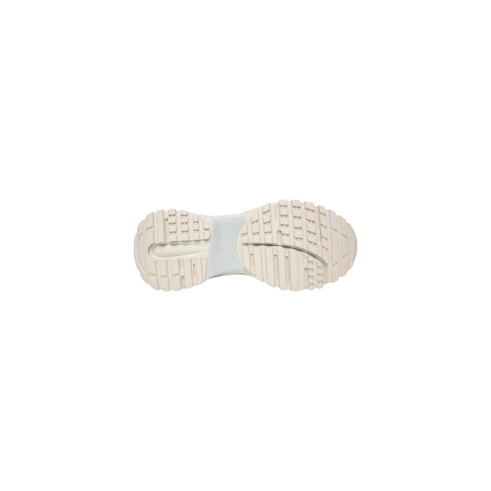 Baskets chunky en cuir beige Calvin Klein Jeans