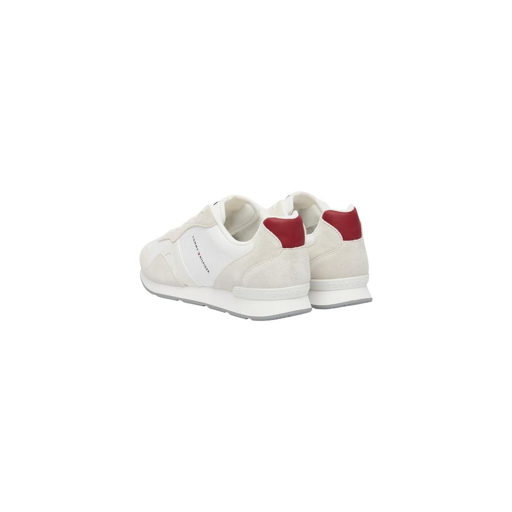 Tommy Hilfiger White Recycled Polyester Low-Top Sneakers